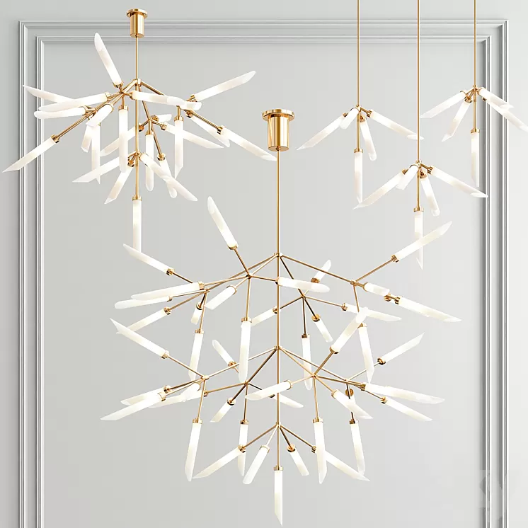 Spur Grande Chandelier Collection – 3 type 3D Model Spur Grande Chandelier Collection – 3 type 3D Model