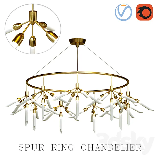Spur Ring Chandelier 3DModel