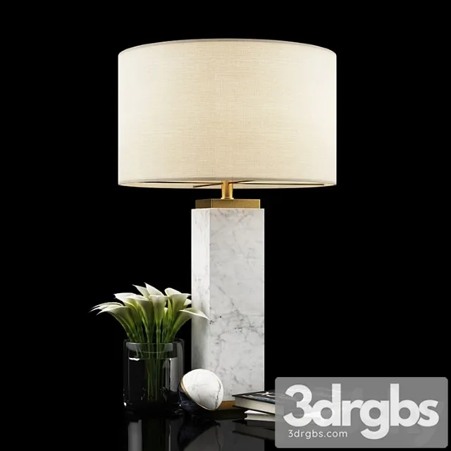 Square column marble table lamp 3D Model Download Square column marble table lamp 3D Model Download