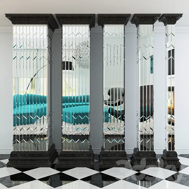 SQUARE COLUMNS 3DModel SQUARE COLUMNS 3DModel