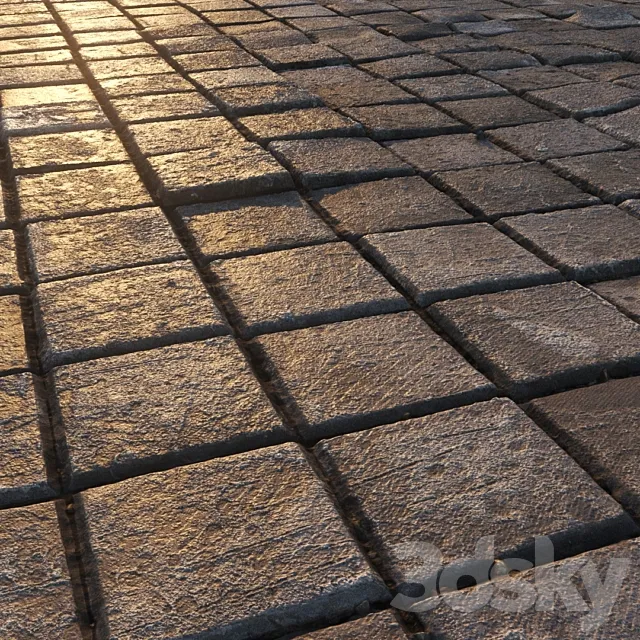 Square paving slabs 3D Model Square paving slabs 3D Model