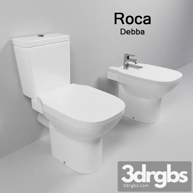 Squat Toilet and Bidet Roca Debba 3D Model Download