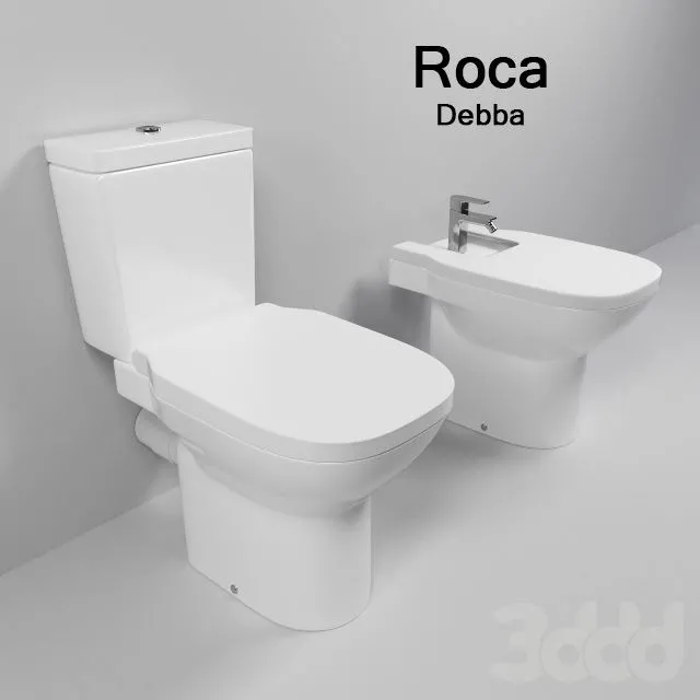 Squat toilet and bidet Roca Debba 3D Model Squat toilet and bidet Roca Debba 3D Model