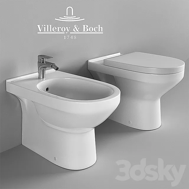 Squat toilet and bidet Villeroy Boch O’Novo 3DModel Squat toilet and bidet Villeroy Boch O’Novo 3DModel