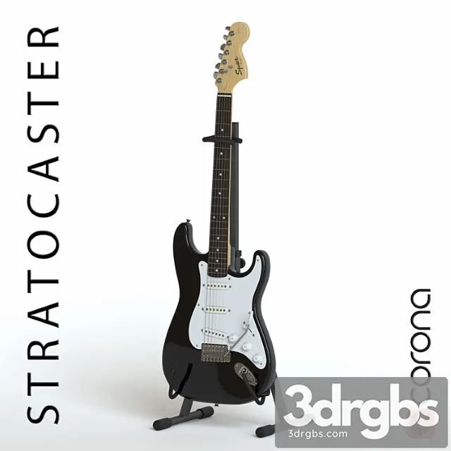 Squier fender stratocaster electric guitar 3D Model Download