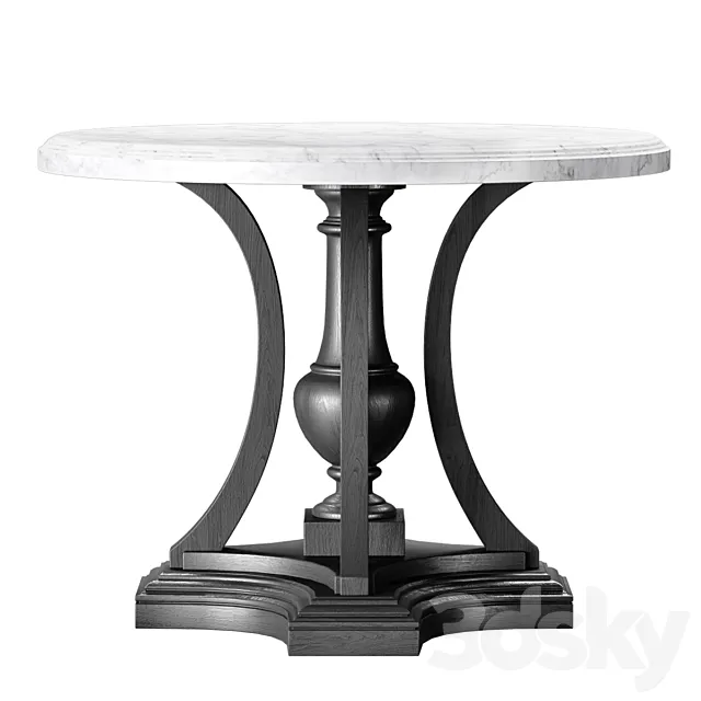 ST. JAMES MARBLE ROUND ENTRY TABLE. RH 3DModel