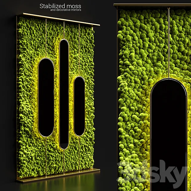 Stabilized moss and mirrors 3D Model Stabilized moss and mirrors 3D Model
