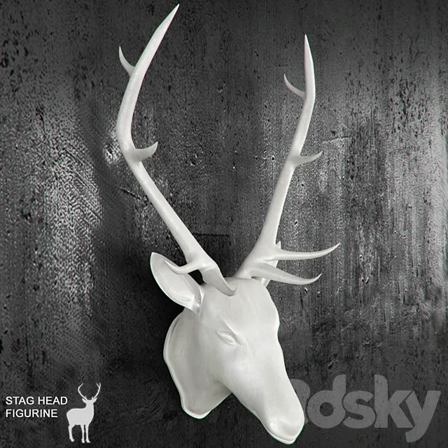 Stag Head figurine 3DModel Stag Head figurine 3DModel