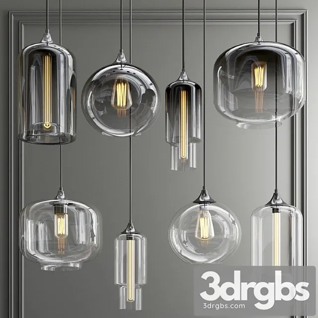 Staggered & clear glass pendant collectoin Staggered & clear glass pendant collectoin