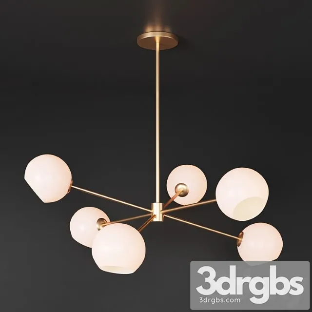 Staggered Glass 6 Light Chandelier Milk Black Staggered Glass 6 Light Chandelier Milk Black