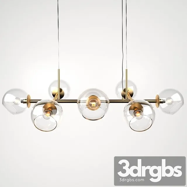 Staggered glass chandelier 3D Model Download
