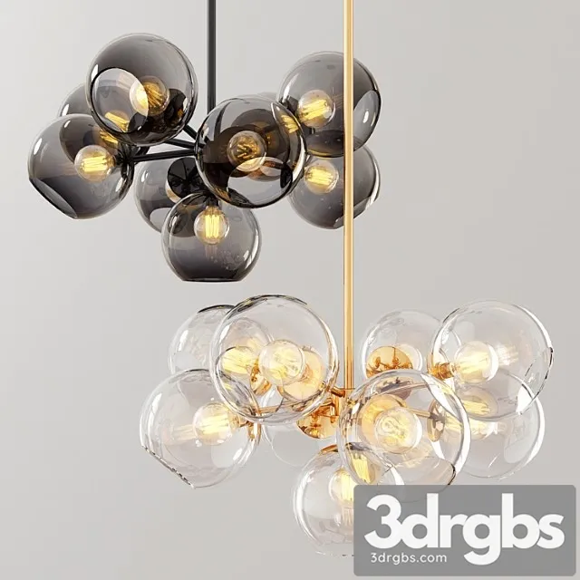 Staggered glass chandelier 9 light – round Staggered glass chandelier 9 light – round
