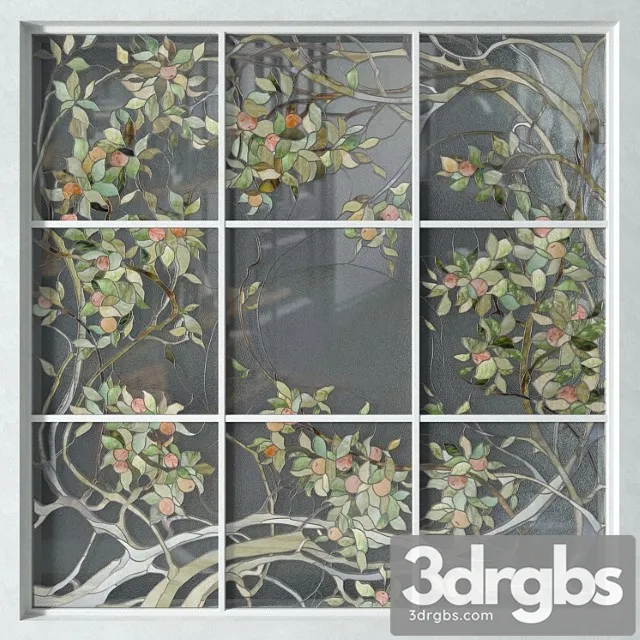 Stained glass apple tree 3D Model Download