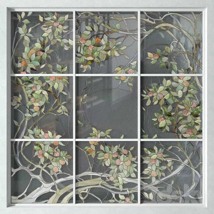 Stained Glass Apple Tree 3D Model Stained Glass Apple Tree 3D Model
