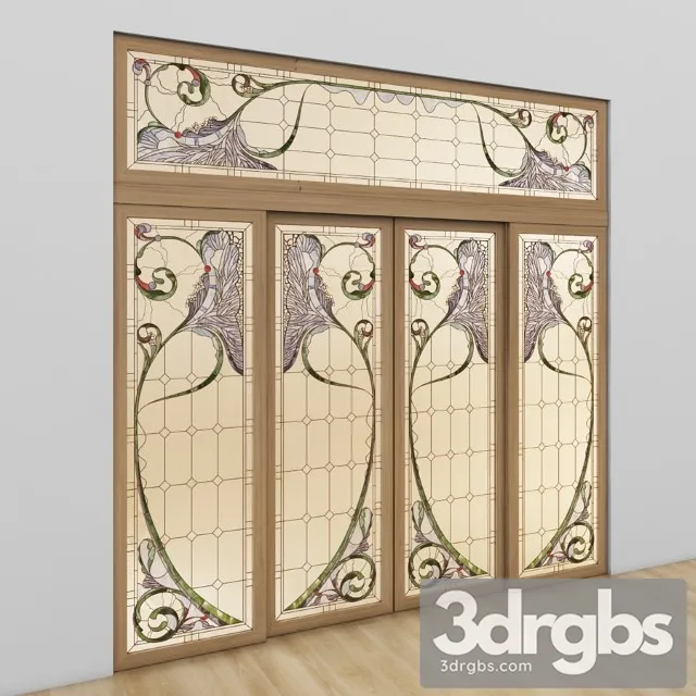 Stained Glass Door 3D Model Download