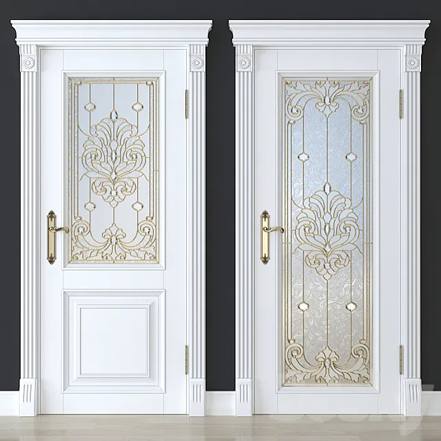 Stained glass door 3D Model