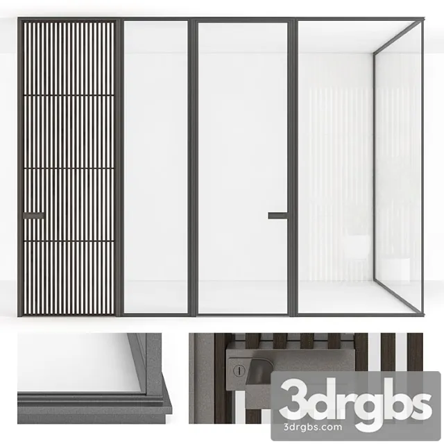 Stained Glass Doors Rimadesio Spazio Sail Zen 3D Model Download