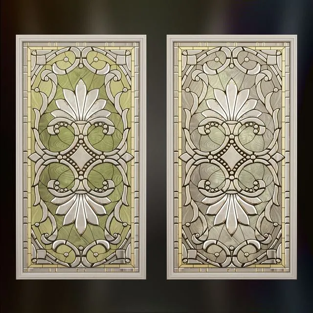 Stained-glass window classic 3D Model