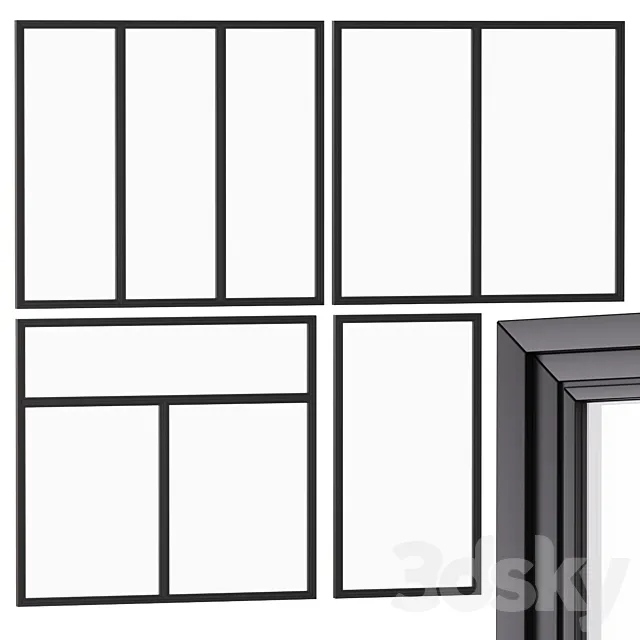 Stained glass windows _ panoramic glazing 01 3D Model