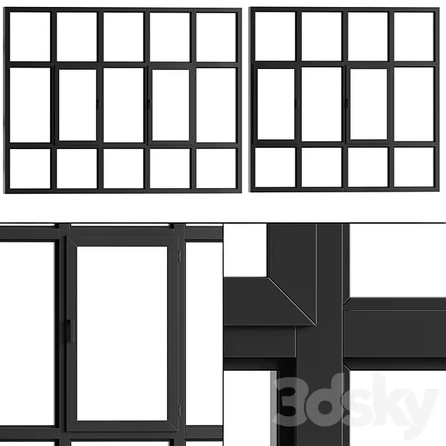 Stained glass windows _ panoramic windows 07 3D Model