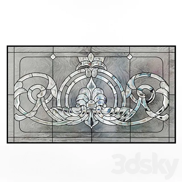 Stained glass with bevel 3D Model