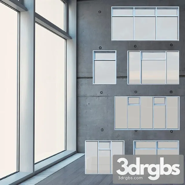 Stained glass with radiator 04 3D Model Download