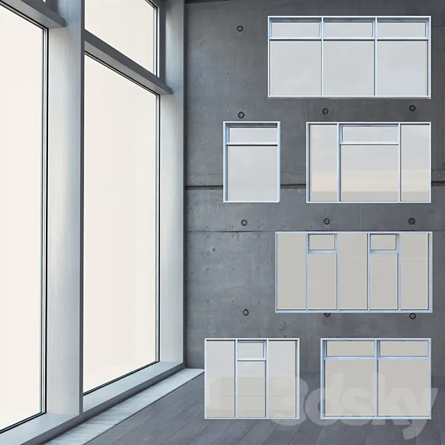 Stained glass with radiator 04 Free Download