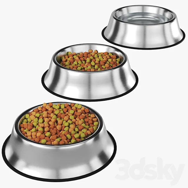 Stainless steel bowl 3D Model Stainless steel bowl 3D Model