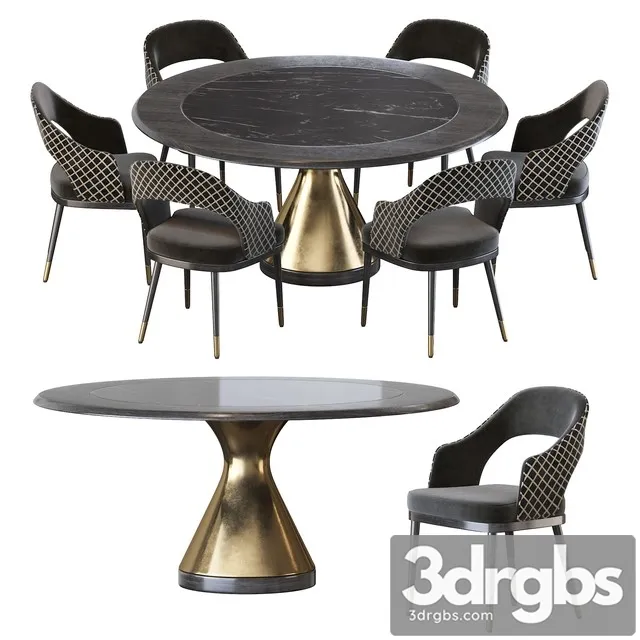 Stainless Steel Chair and Dolly Tonin CasaTable 3D Model Download