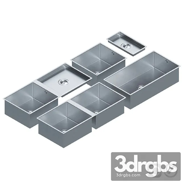 Stainless steel sinks by dornbracht set 02 Stainless steel sinks by dornbracht set 02