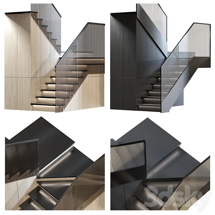 Stair modern 3 3D Model Free Download