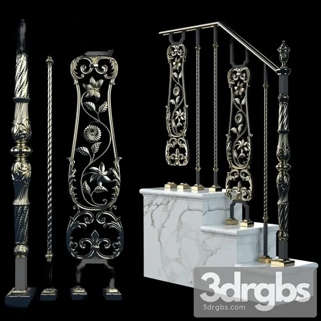 Stair Railing Pattern 3D Model Download
