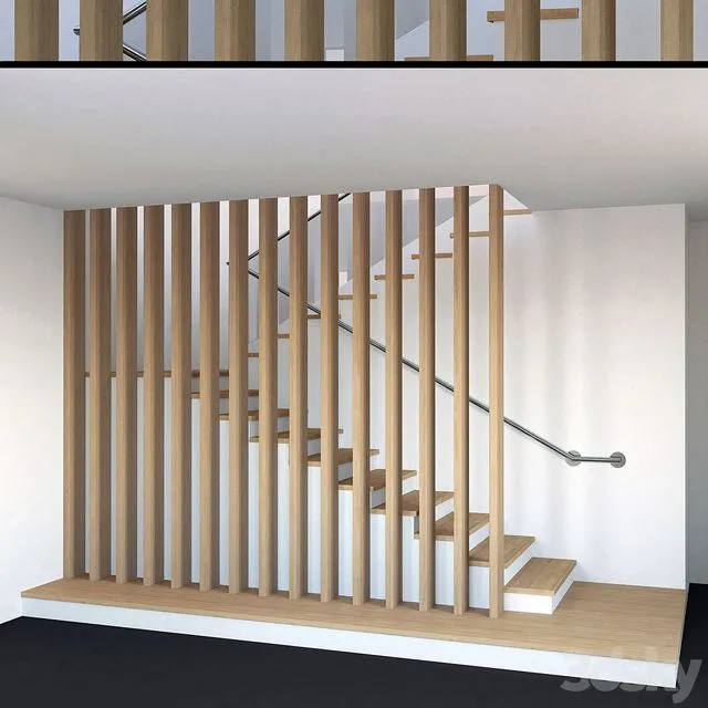 Staircase 001 3D Model