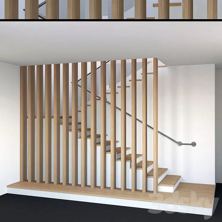Staircase 001 3D Model Free Download