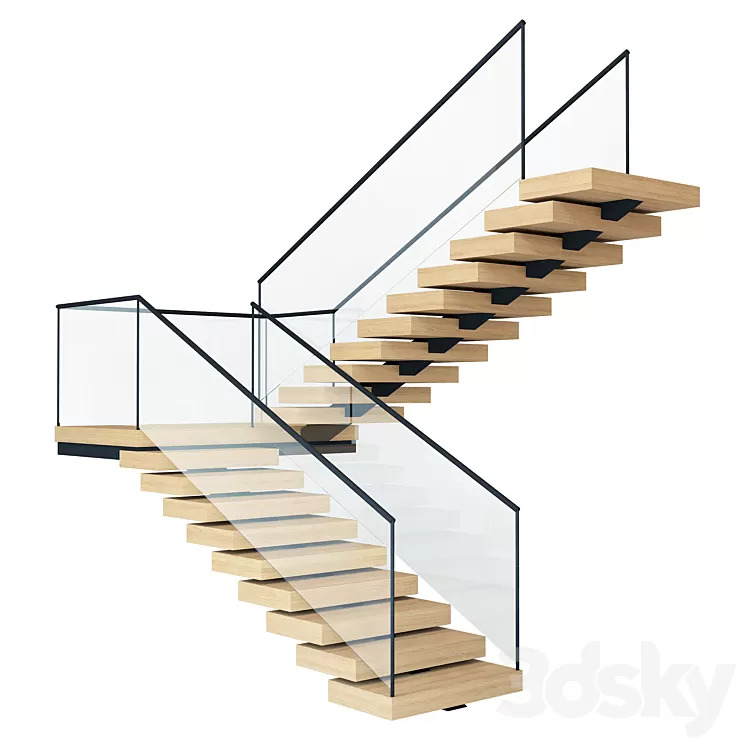 Staircase 003 3D Model Free Download