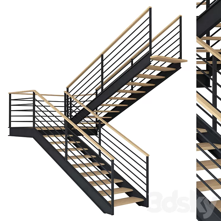 Staircase 005 3D Model Free Download