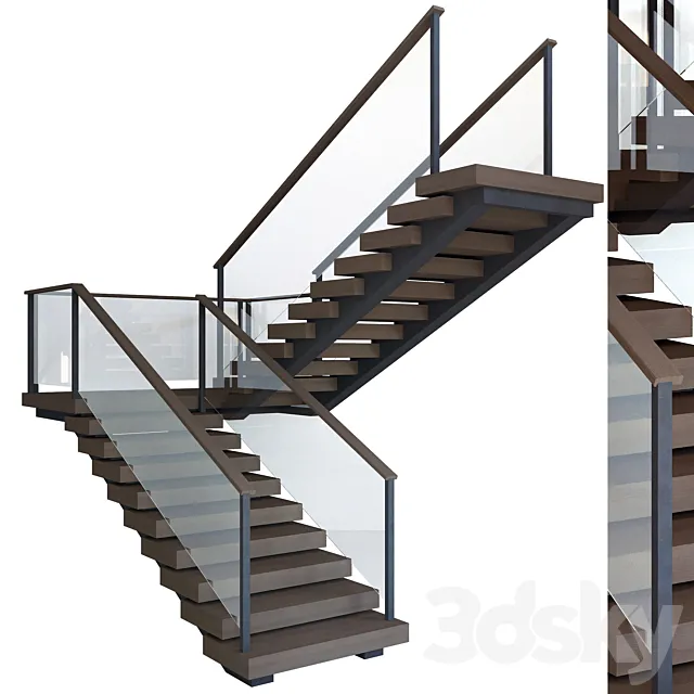 Staircase 008 3D Model