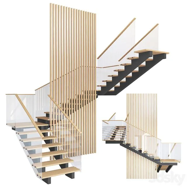 Staircase 011 3D Model