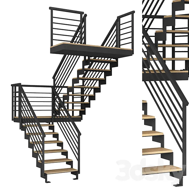 Staircase 019 3D Model