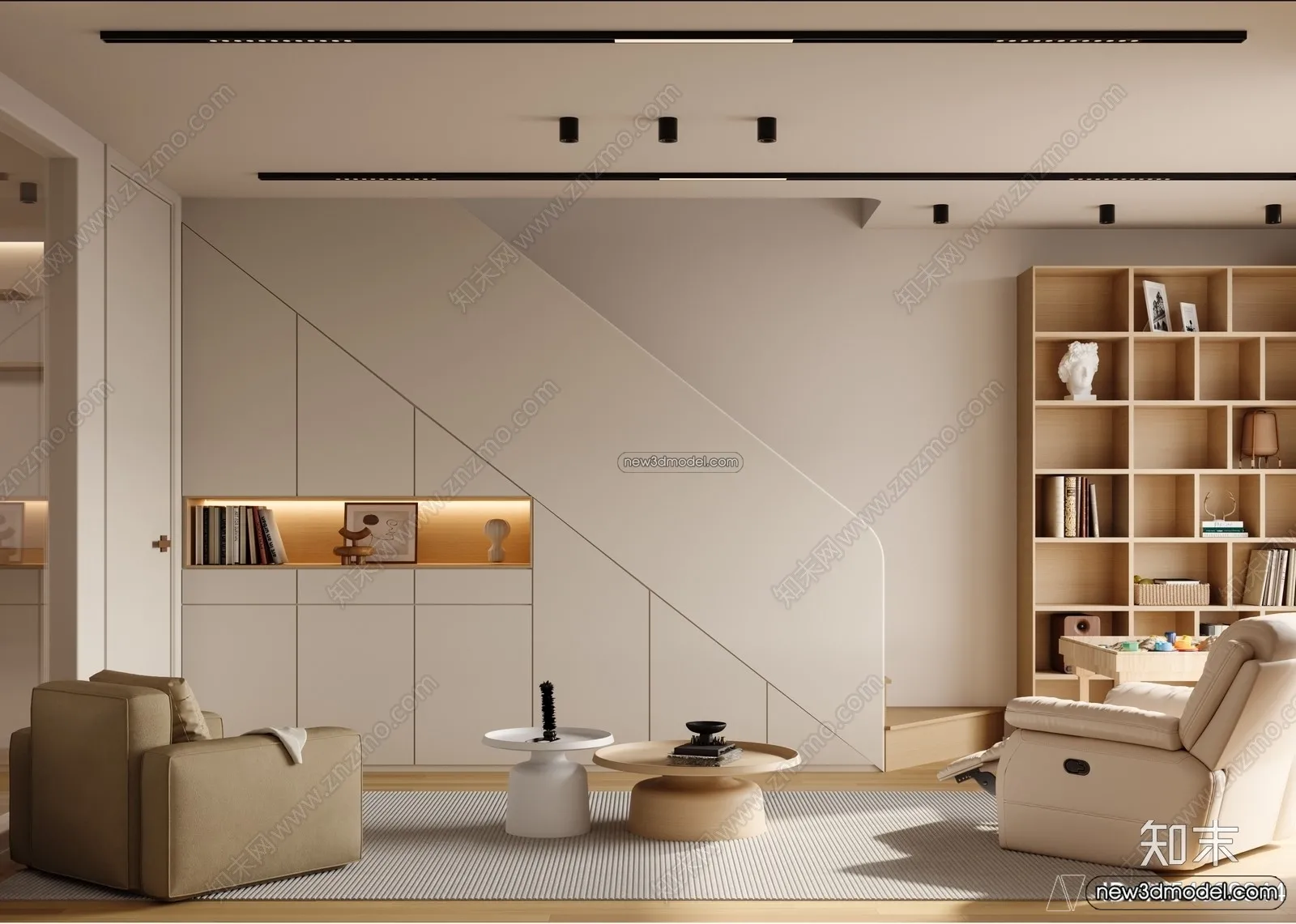 Staircase Decoration – 3D Interior Scene – 3D Models – 094 Staircase Decoration – 3D Interior Scene – 3D Models – 094