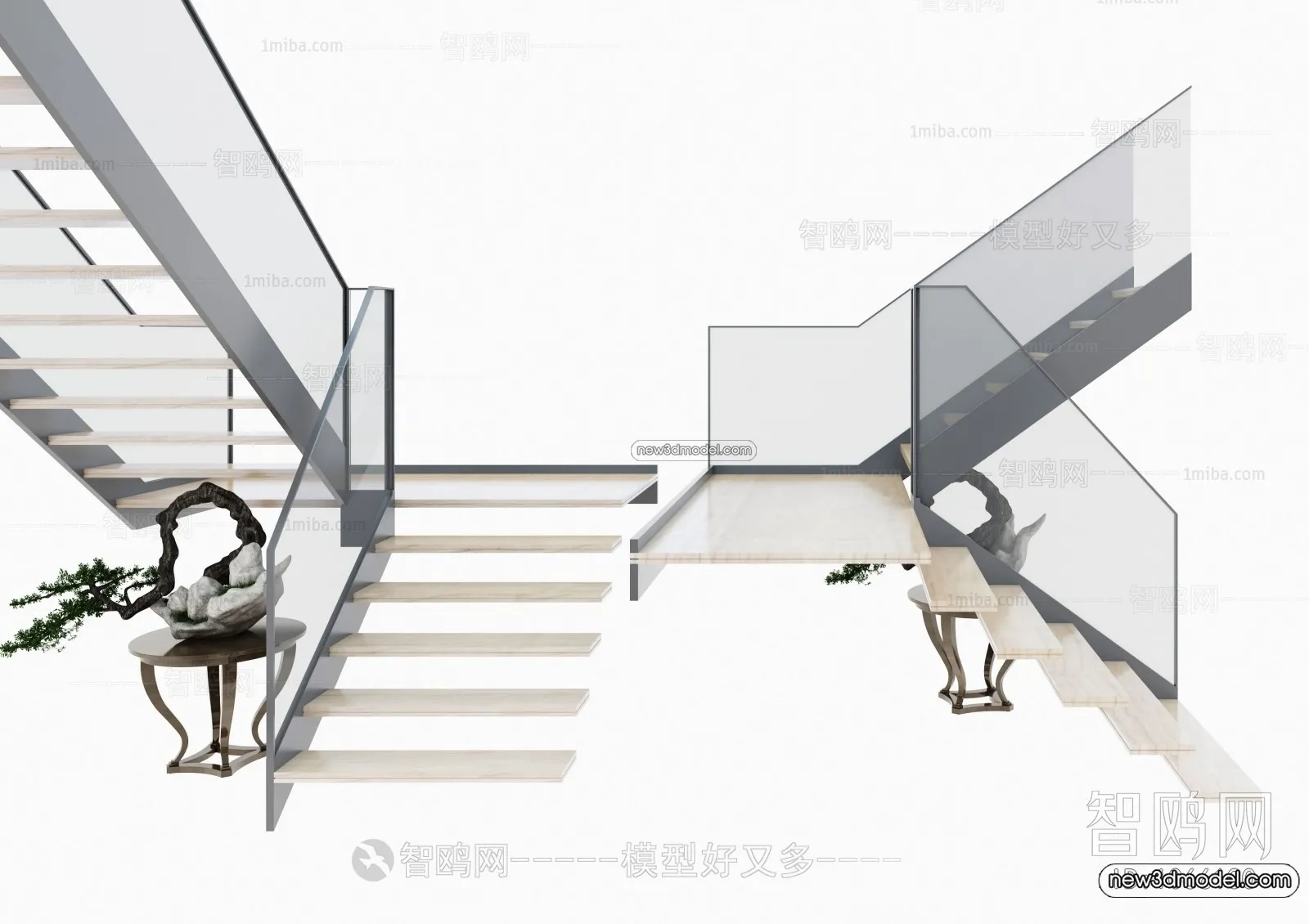 Staircase Decoration – 3D Interior Scene – 3D Models – 108 Staircase Decoration – 3D Interior Scene – 3D Models – 108