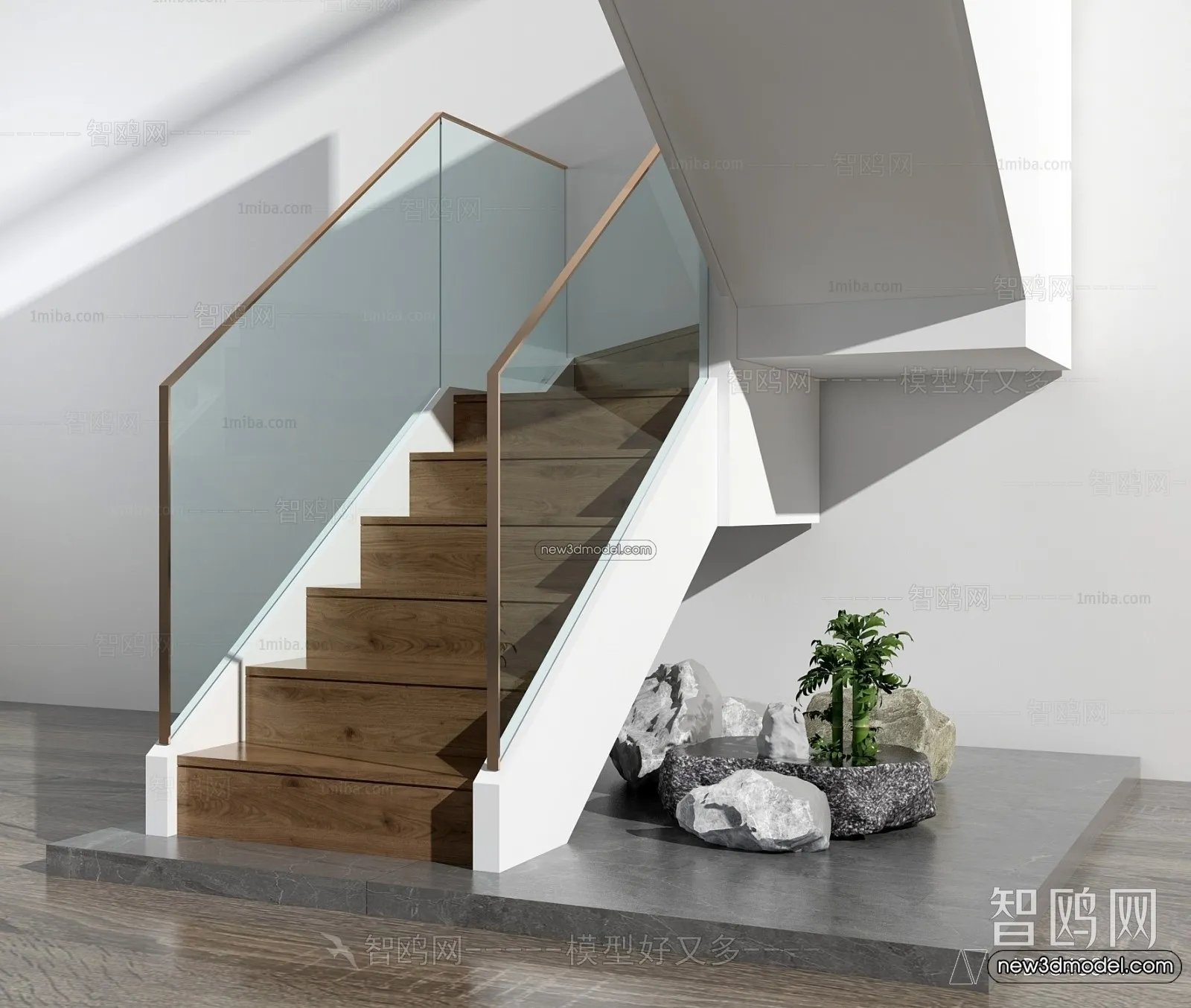 Staircase Decoration – 3D Interior Scene – 3D Models – 110 Staircase Decoration – 3D Interior Scene – 3D Models – 110