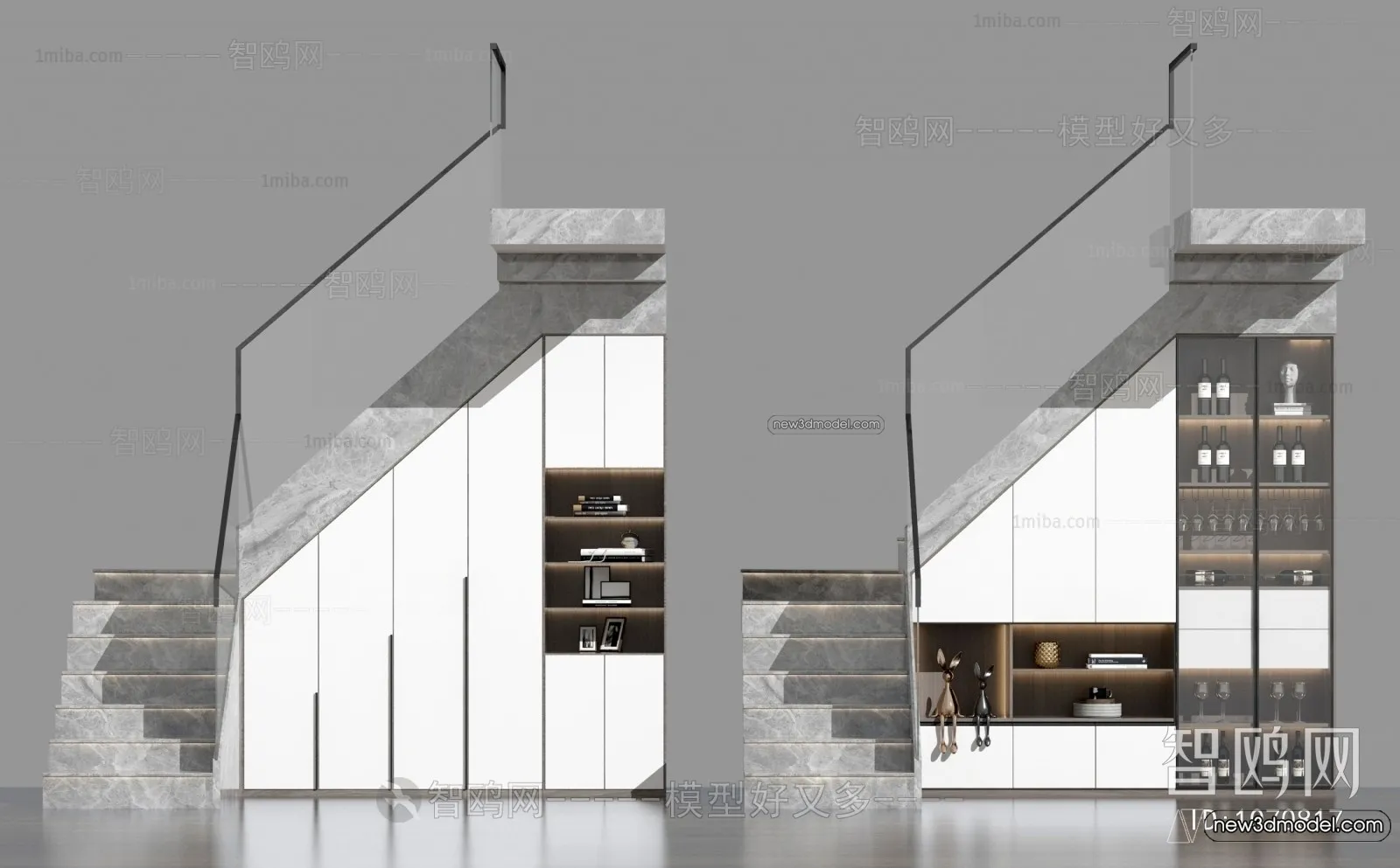 Staircase Decoration – 3D Interior Scene – 3D Models – 115 Staircase Decoration – 3D Interior Scene – 3D Models – 115