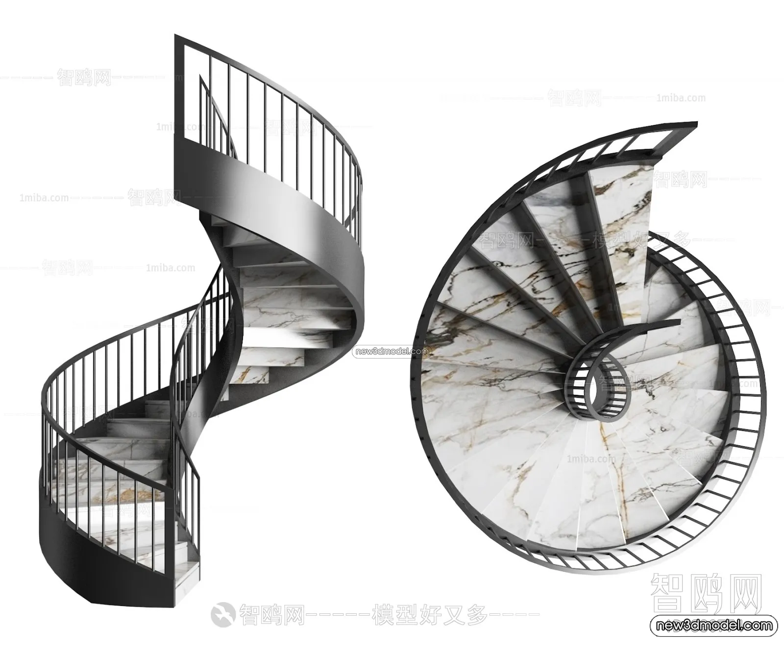 Staircase Decoration – 3D Interior Scene – 3D Models – 117 Staircase Decoration – 3D Interior Scene – 3D Models – 117