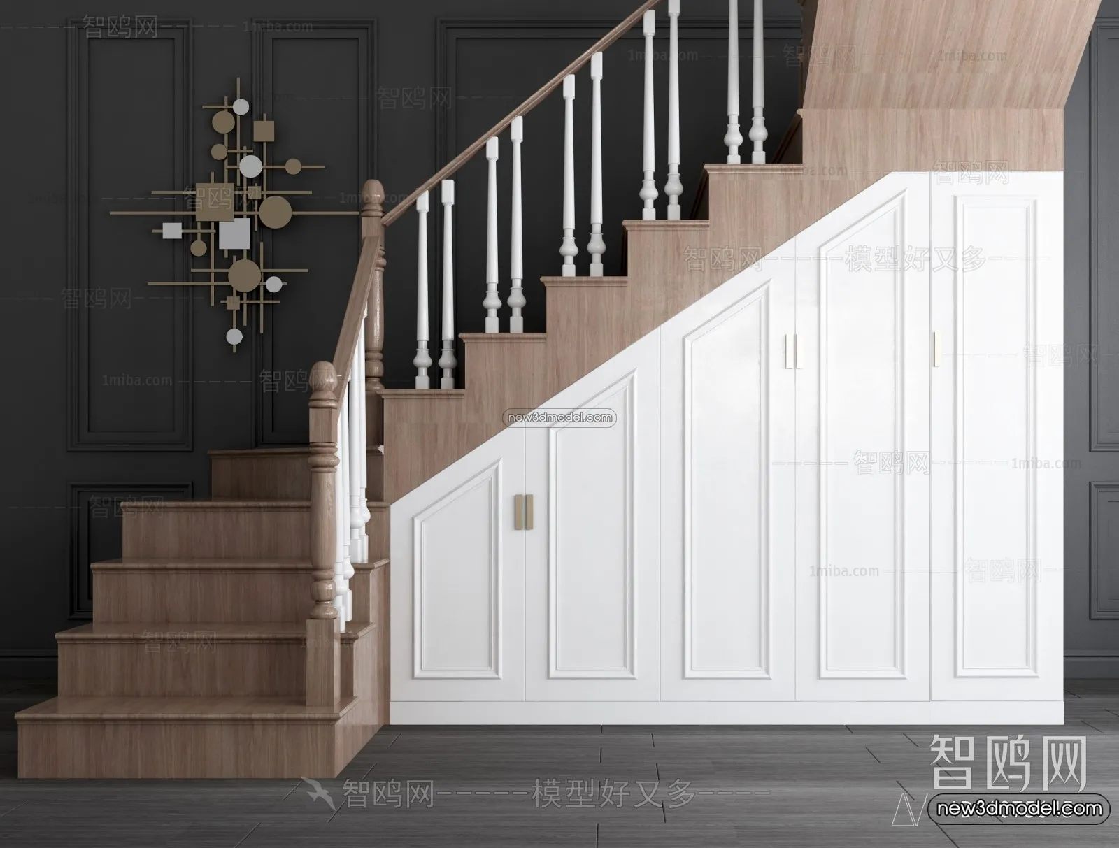 Staircase Decoration – 3D Interior Scene – 3D Models – 118 Staircase Decoration – 3D Interior Scene – 3D Models – 118
