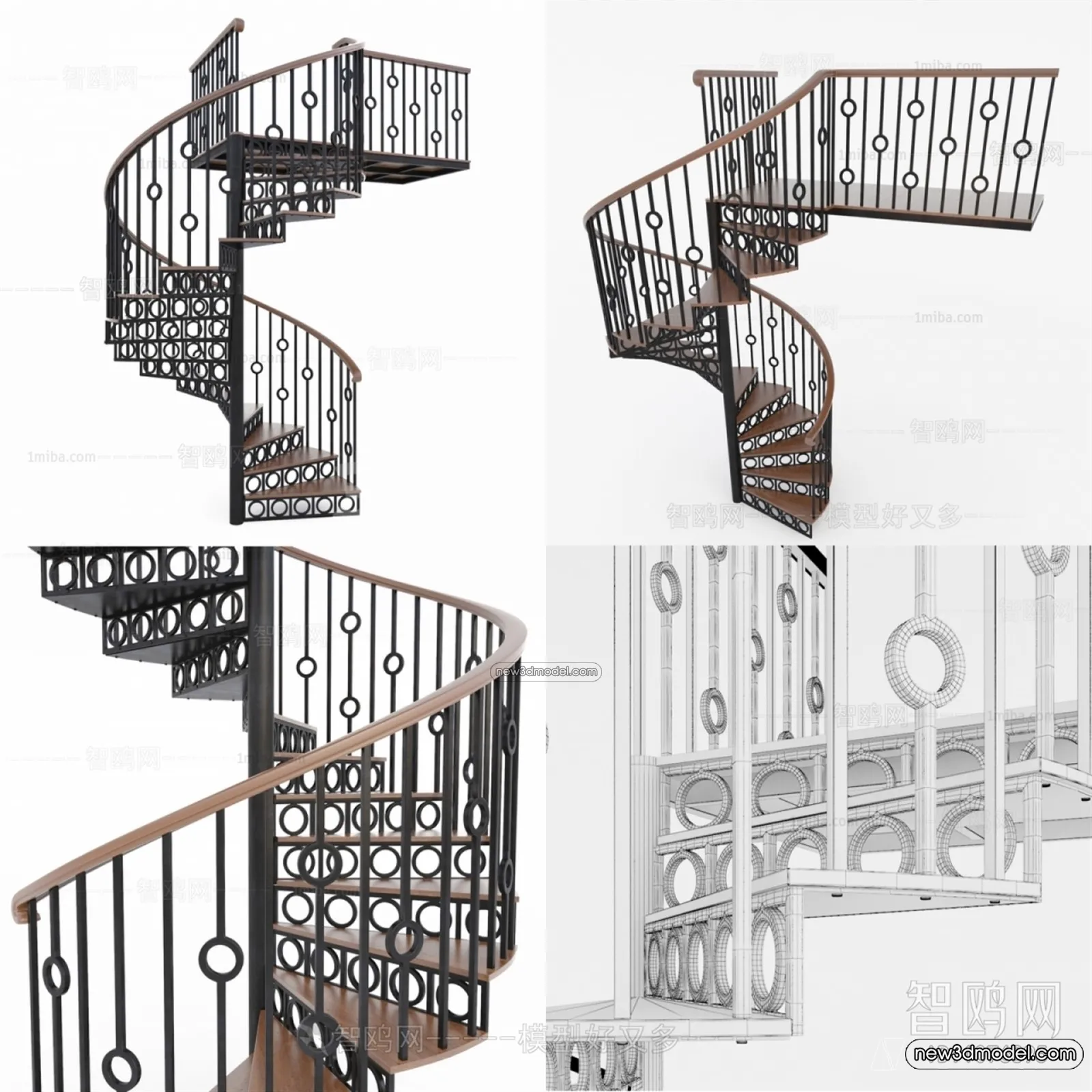 Staircase Decoration – 3D Interior Scene – 3D Models – 126 Staircase Decoration – 3D Interior Scene – 3D Models – 126