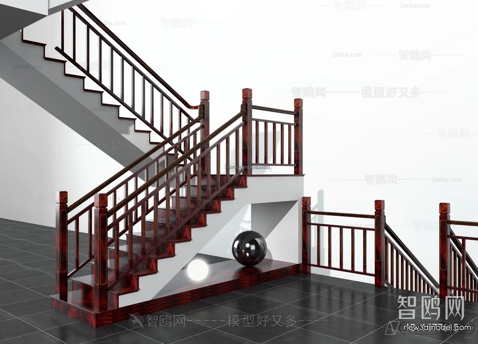 Staircase Decoration – 3D Interior Scene – 3D Models – 127 Staircase Decoration – 3D Interior Scene – 3D Models – 127