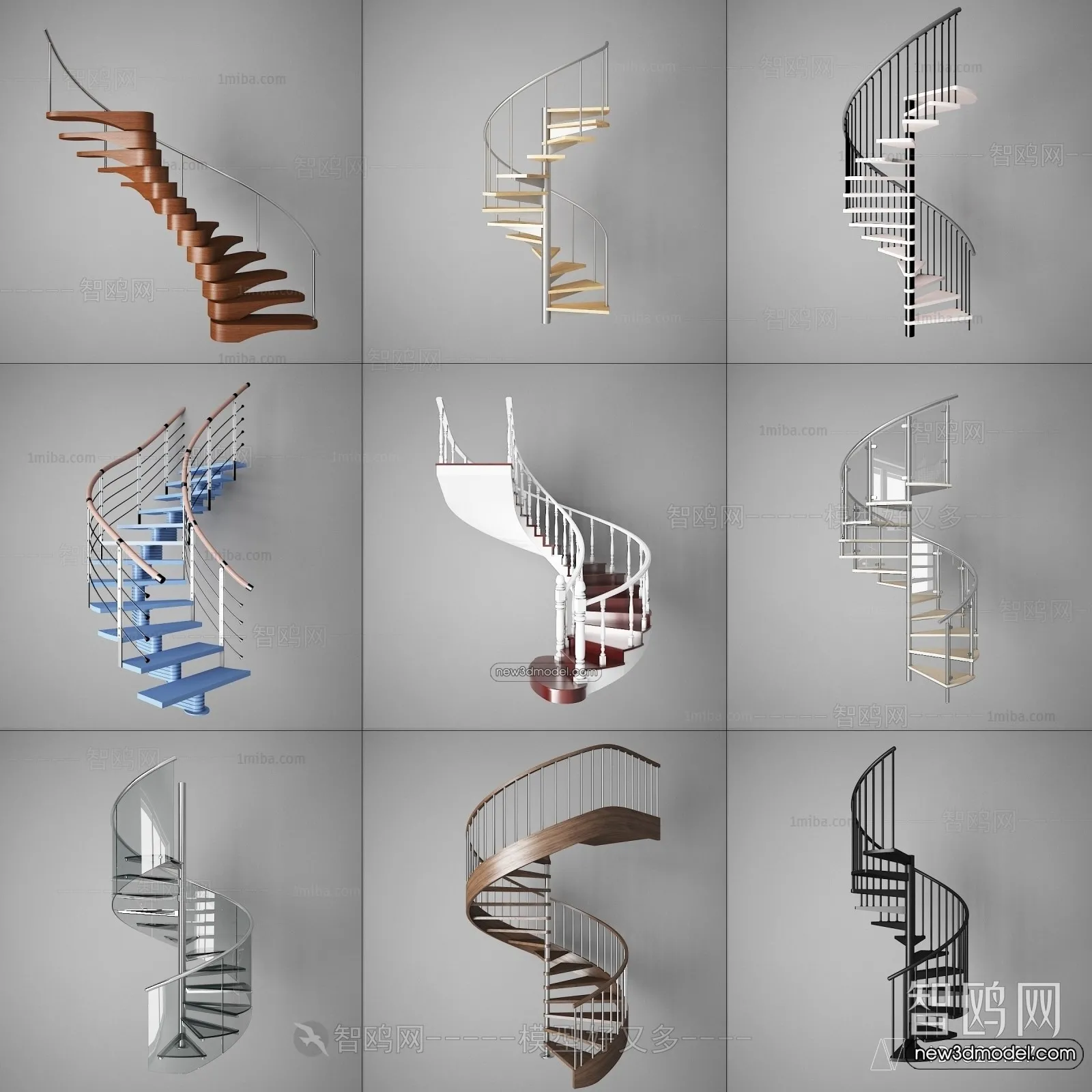 Staircase Decoration – 3D Interior Scene – 3D Models – 133 Staircase Decoration – 3D Interior Scene – 3D Models – 133