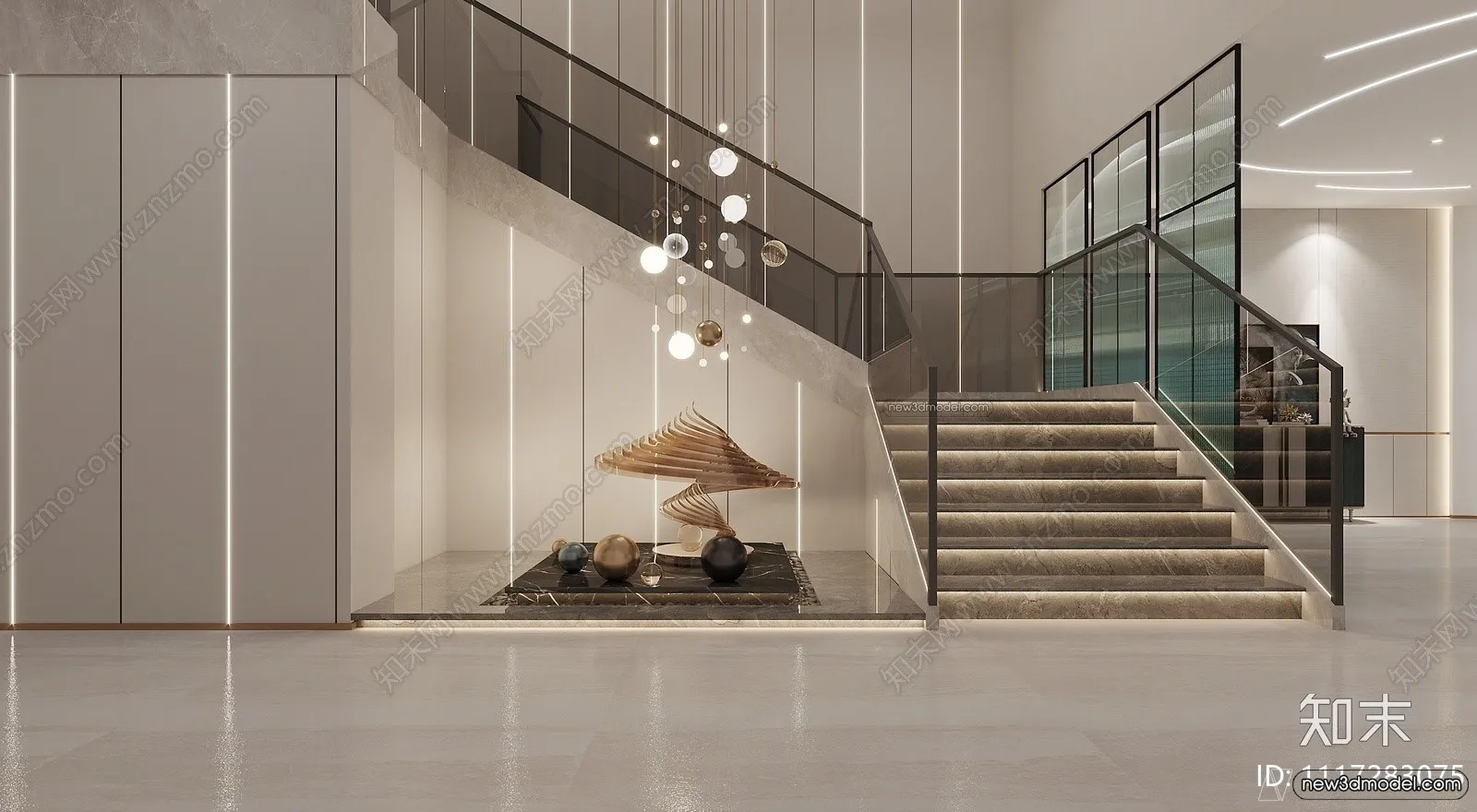 Staircase Decoration – 3D Interior Scene – 3D Models – 134 Staircase Decoration – 3D Interior Scene – 3D Models – 134