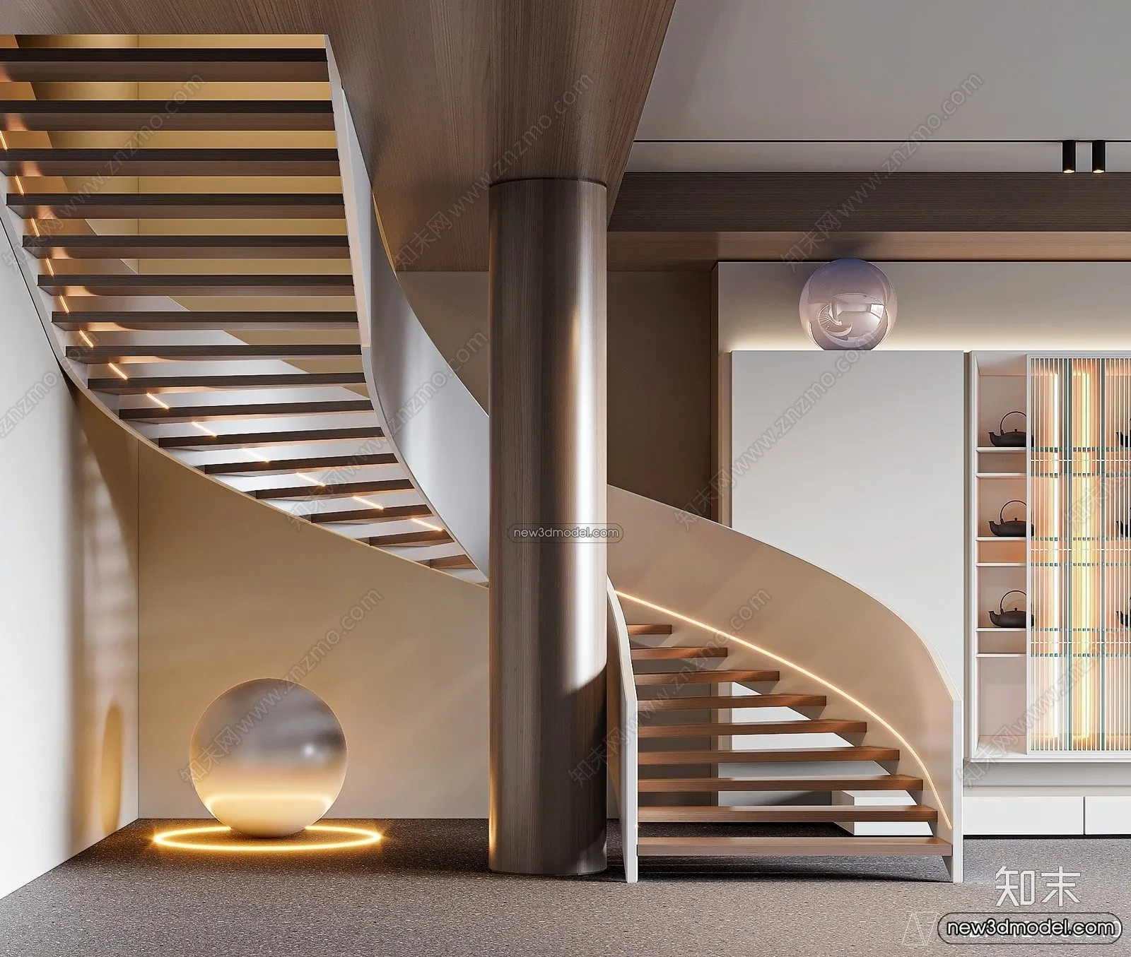 Staircase Decoration – 3D Interior Scene – 3D Models – 135 Staircase Decoration – 3D Interior Scene – 3D Models – 135